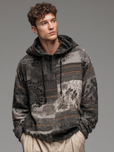Men's Bohemian printed hooded sweatshirt